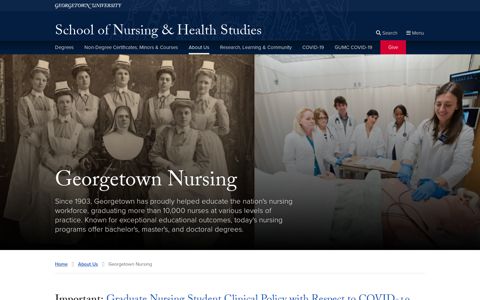 Georgetown University School of Nursing & Health Studies ...