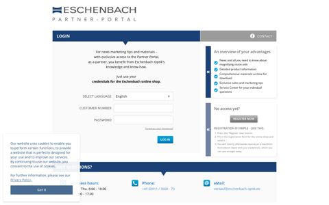 Login | Eschenbach Optik - eschenbach das partner-portal