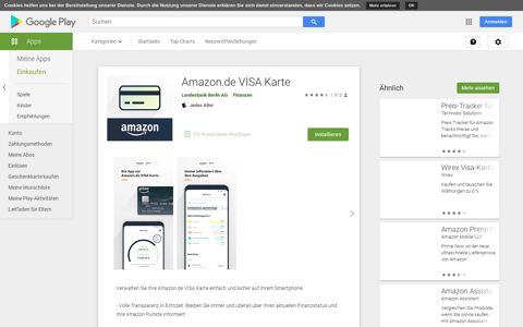 Amazon.de VISA Karte – Apps bei Google Play