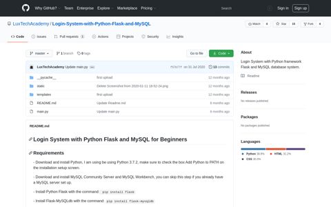 HarunHM/Login-System-with-Python-Flask-and-MySQL - GitHub