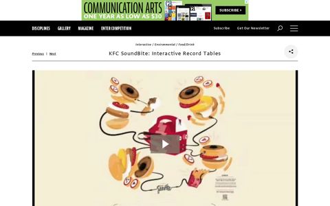 KFC SoundBite: Interactive Record Tables | Communication Arts
