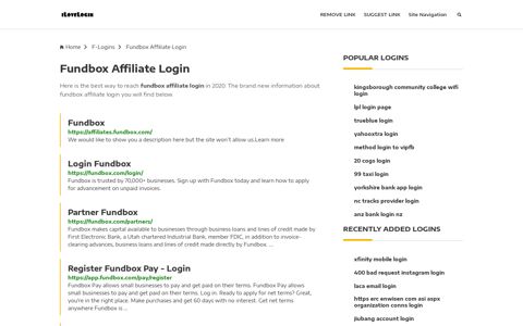 Fundbox Affiliate Login ❤️ One Click Access - iLoveLogin