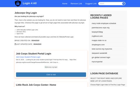 jobcorps org login - Official Login Page [100% Verified]