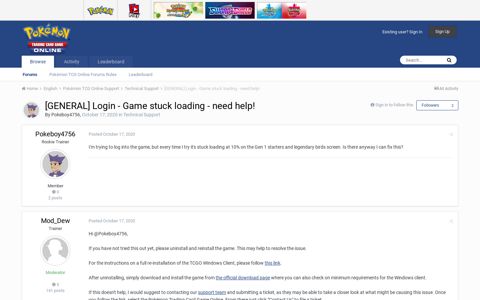 [GENERAL] Login - Game stuck loading - need help ...