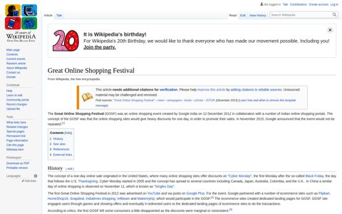 Great Online Shopping Festival - Wikipedia