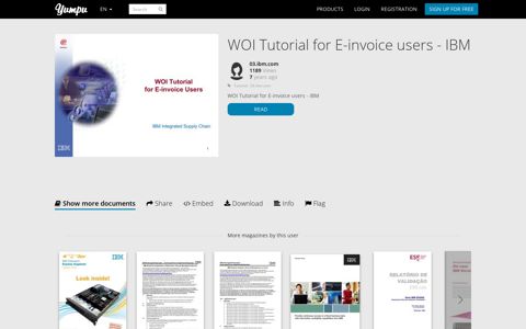 WOI Tutorial for E-invoice users - IBM