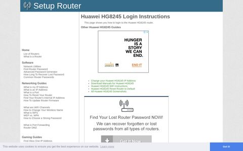 Login to Huawei HG8245 Router - SetupRouter