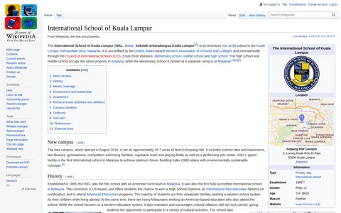 International School of Kuala Lumpur - Wikipedia