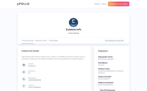Eutekne Info - Overview, Competitors, and Employees | Apollo.io