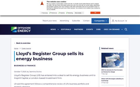 Lloyd's Register Group sells its energy business - Offshore ...
