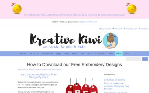 How to Download our Free Embroidery Designs - Kreative Kiwi