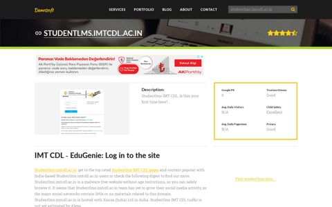 Studentlms.imtcdl.ac.in - IMT CDL - EduGenie: Log in to the site