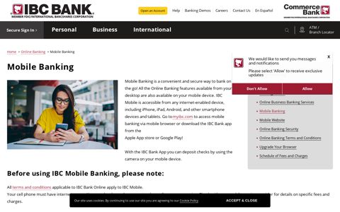 Mobile Banking | IBC Bank