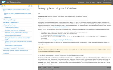 Setting Up Trust Using the SSO Wizard Locate this ... - OvGU