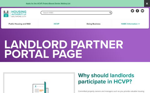 Landlord Partner Portal - Housing Authority of Baltimore City