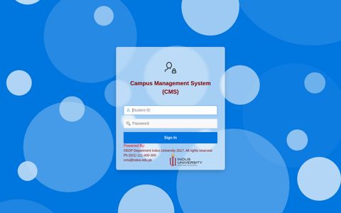 Sign In | Campus Management System (CMS)