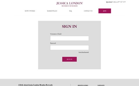 Sign In | Jessica London Member Rewards
