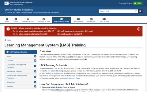 Learning Management System (LMS) Training | Office of ...