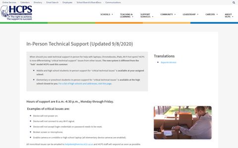 In-Person Technical Support (Updated 9/8/2020) – Henrico ...