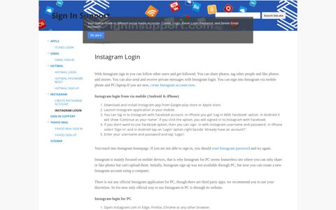 Instagram Login - Sign In Support - Google Sites