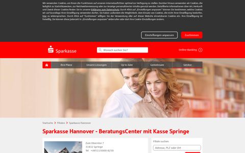 Sparkasse Hannover - BeratungsCenter mit Kasse Springe ...