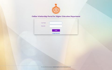 Online Scholarship Portal for Higher Education Department