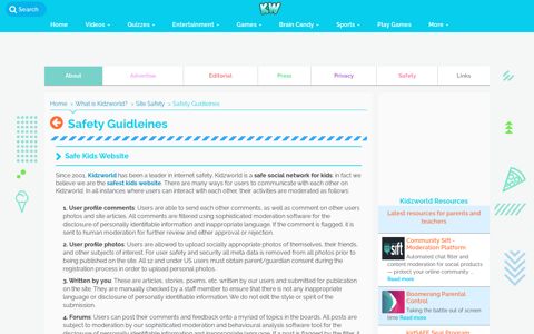 Kidzworld: Safe Kids Website | Online Safety Guidelines