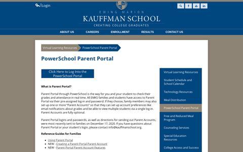 PowerSchool Parent Portal - Ewing Marion Kauffman School