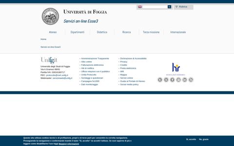 Servizi on-line Esse3 | Università di Foggia