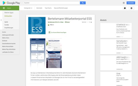 Bertelsmann Mitarbeiterportal ESS – Apps bei Google Play