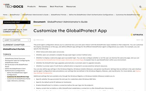 Customize the GlobalProtect App - Palo Alto Networks