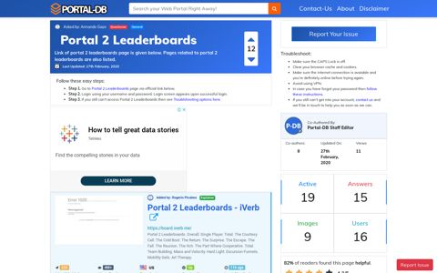 Portal 2 Leaderboards