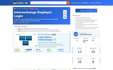 Interexchange Employer Login - Logins-DB