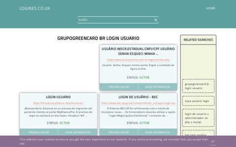 grupogreencard br login usuario - General Information about Login