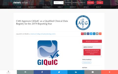 CMS Approves GIQuIC as a Qualified Clinical Data Registry ...