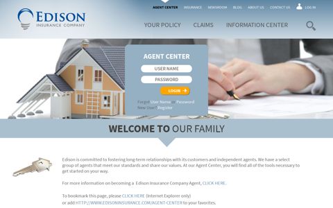 Agent Center - Edison Insurance Company