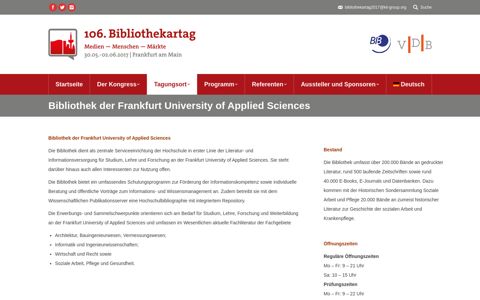 Bibliothek der Frankfurt University of Applied Sciences - 106 ...