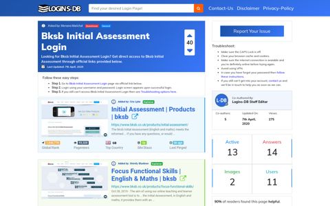Bksb Initial Assessment Login - Logins-DB