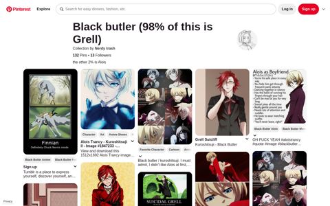 Black butler (98% of this is Grell) - Pinterest