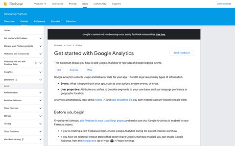 Get started with Google Analytics | Firebase