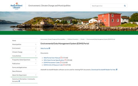 Environmental Data Management System (EDMS) Portal ...