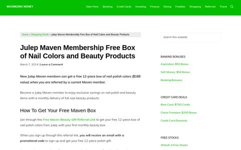 Julep Maven Membership Free Box of Nail Colors and Beauty ...