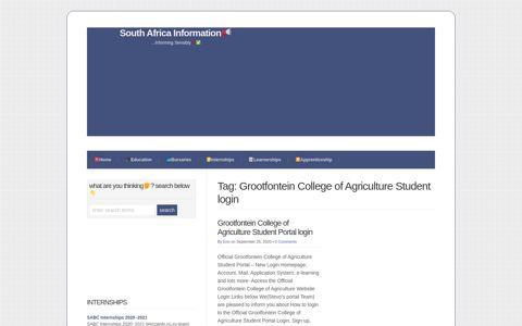 Grootfontein College of Agriculture Student login Archives ...