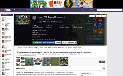 Jugger TTG: Dogskull Heroes | Board Game | BoardGameGeek
