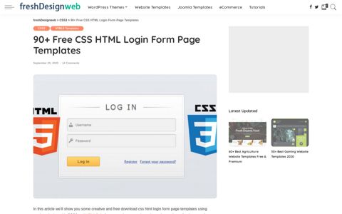 90+ Free CSS HTML Login Form Page Templates ...
