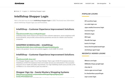 Intellishop Shopper Login ❤️ One Click Access - iLoveLogin