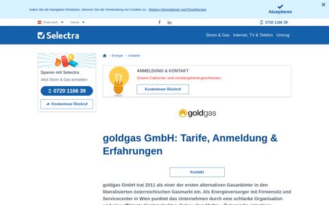 goldgas GmbH: Tarife, Anmeldung und Erfahrungen - Selectra