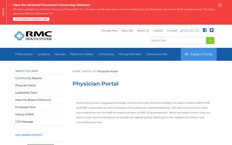 Physician Portal - Regional Medical Center