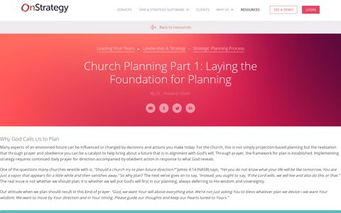 Church Planning Part 1: Laying the Foundation for Planning ...