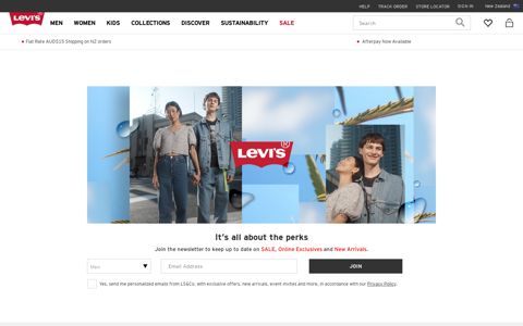 Newsletter Signup - Levi's NZ